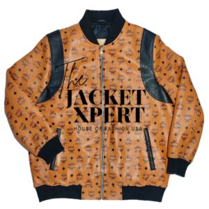 MCM Monogram Leather Bomber Jacket