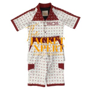 white vintage mcm dapper dan short suit