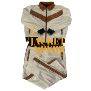 white vintage mcm dapper mesh dan short suit